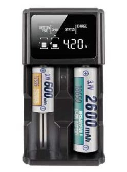 T1247 WIZ'2S Zweischacht- USB/12V Lader LCD